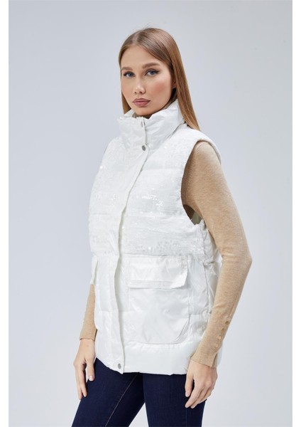 Puffer Kadife Üstü Yelek