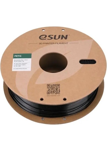 Petg Düz Siyah Filament 1.75MM 1 kg