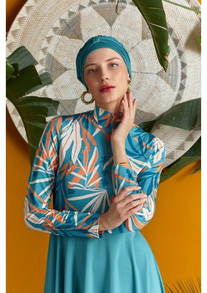 Zarah Uzun Kollu Tesettür Mayo 2105