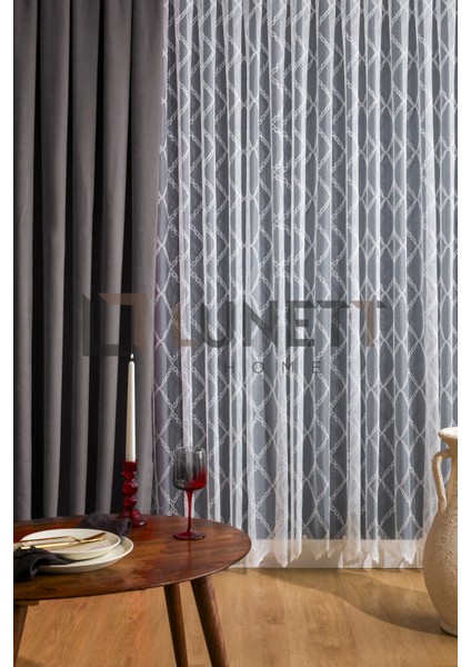 Kullanıma Hazır Koyu Gri Rengi Pilesiz Ekstraforlu Düz Dikim Fon Perde Tek Kanat 9247 modelleri