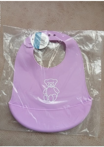 Silikon Mama Önlüğü - Ayarlanabilir Kilitli Bebek Mama Önlüğü