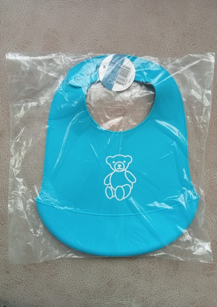 Silikon Mama Önlüğü - Ayarlanabilir Kilitli Bebek Mama Önlüğü