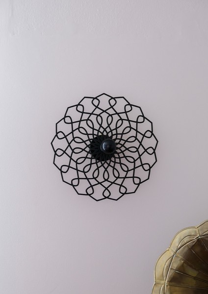 "geometrik Çiçek" 2m Anahtarlı Dekoratif Desenli Gölge Aplik