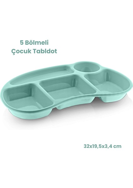 Bölmeli Çocuk Yemek Tabldot - Anaokulu & Kreş Için Kahvaltı ve Yemek Tabağı Tabildot