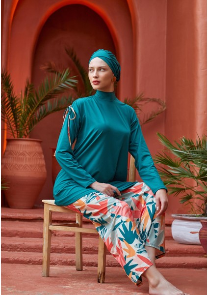 Zari Uzun Kollu Tesettür Mayo 2115