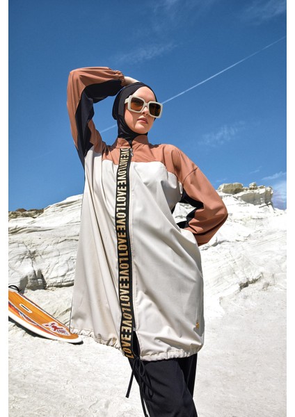 Pera Uzun Kollu Tesettür Mayo Kadın Kullanıcılar İçin Hızlı Kuruma ve Rahatlık