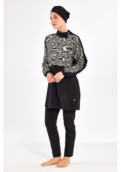 Zebrı Uzun Kollu Tesettür Mayo 1224 fiyatları