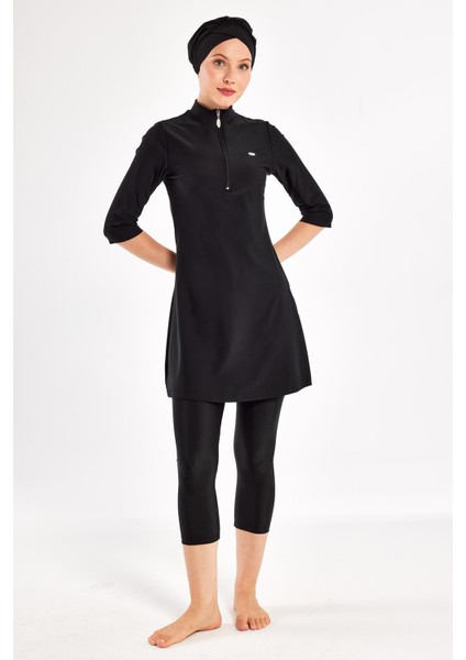 Anda Battal Yarım Kollu Tesettür Mayo 1601-P modelleri