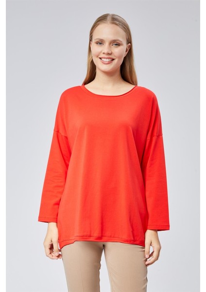 Geniş Kesim Yuv Yaka Tshirt