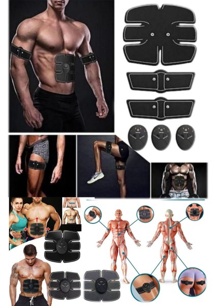 Sporla Birleştiren Fitness Abs Vücut Geliştirici Elektronik Kemer Masaj Aleti Profesyonel fırsatları