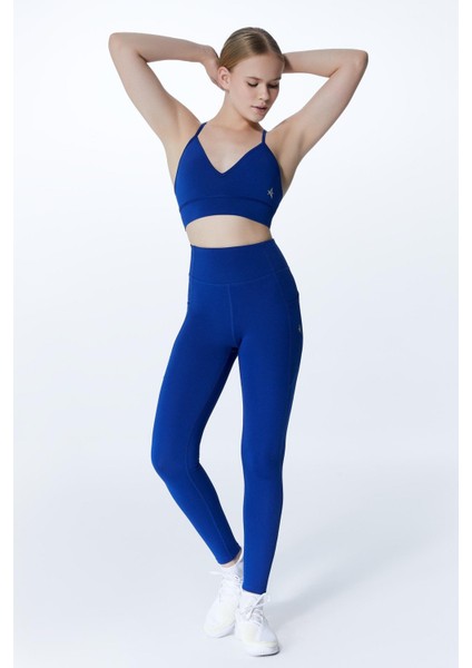 Ed 2338-01 Carolina Cepli Uzun Sporcu Tayt Royal fiyatları