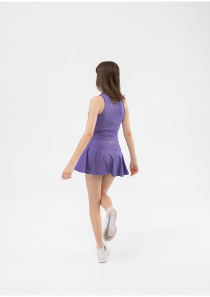 ED2390-03 Tulıp Kloş Dry-Touch Yetişkin ve Genç Tenis Eteği Mor modelleri