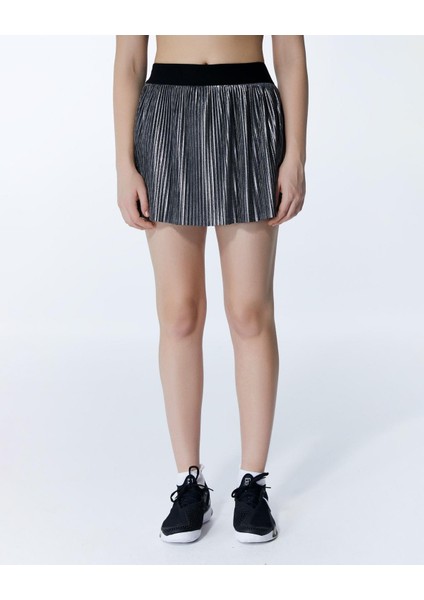 ED2316-01 Coco Pilise Genç Kız ve Kadın Etek Gümüş Metalik ( Günlük , Gece , Kokteyl , Dans , Spor ) modelleri