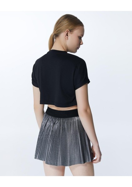 ED2316-01 Coco Pilise Genç Kız ve Kadın Etek Gümüş Metalik ( Günlük , Gece , Kokteyl , Dans , Spor ) indirimleri