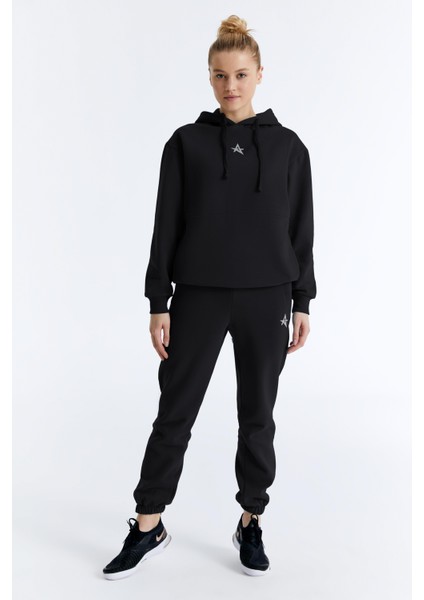 ED7749-09 Star Sporcu Sweatshırt Siyah