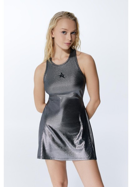 Ed 2364-03 Osaka Genç ve Kadın Elbise Gümüş Metalik (Kokteyl , Gece , Günlük , Dans) fiyatları