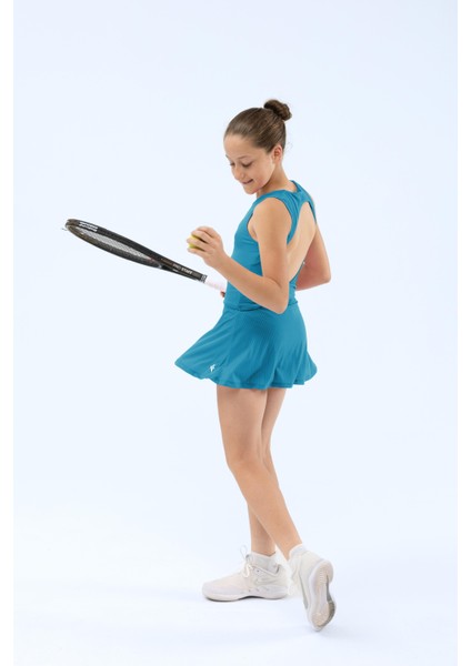 ED7747-14 Serena Dry-Touch Kız Çocuk Tenis Etek Petrol Yeşili ( Tenis , Dans )
