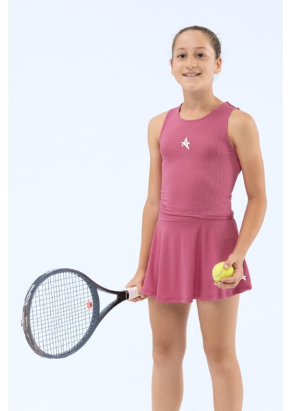 ED7747-15 Serena Dry-Touch Kız Çocuk Tenis Eteği Gül Kurusu ( Tenis , Dans )