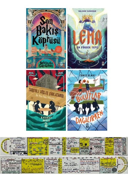 Son Bakış Köprüsü / Lema En Yüksek Tepe / Tarçınlı Düşler Çikolatacısı / Bulutlar Dağılırker 4 Kitap Set (Matematik Öğreten Cetvel)