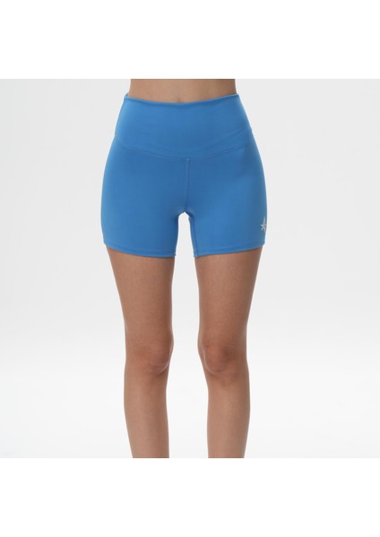 ED2308-11 Çağla Dry-Touch Yüksek Bel Kısa Tayt Mavi