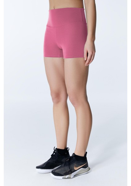 ED2308-12 Çağla Dry-Touch Yüksek Bel Kısa Tayt Gül Kurusu fiyatları