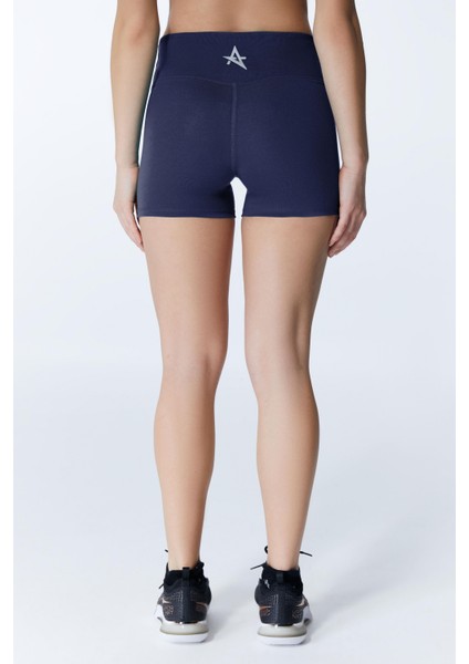 ED2308-13 Çağla Dry-Touch Yüksek Bel Kısa Kadın Sporcu Tayt Lacivert modelleri
