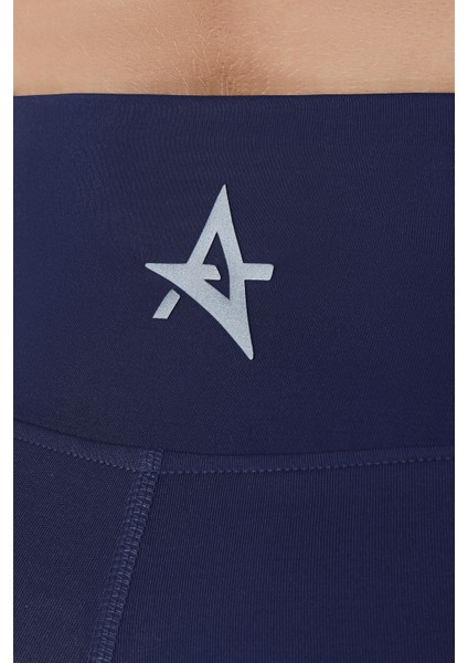 ED2308-13 Çağla Dry-Touch Yüksek Bel Kısa Kadın Sporcu Tayt Lacivert indirimleri