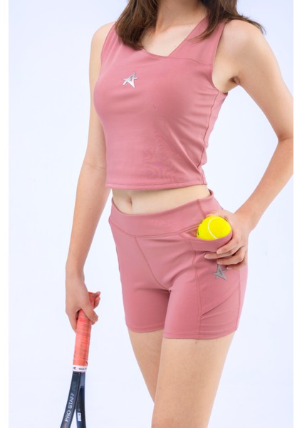 Ed 7785-09 Kısa Sporcu Tayt Gül Kurusu fırsatları