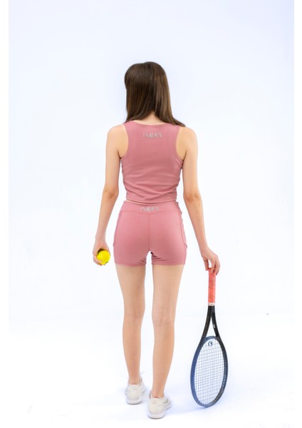 Ed 7785-09 Kısa Sporcu Tayt Gül Kurusu indirimleri