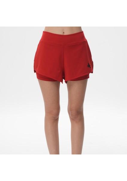 Ed 2441 Kadın Simple Short Kırmızı