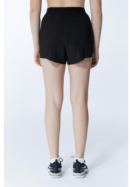 Ed 2349-02 Tamara Piliseli Sporcu Şort Siyah (Tenis, Koşu, Pilates, Yoga, Pickleball) indirimleri