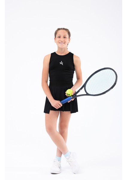 Ed 2303-10 Ada Dry-Touch Spor Etek Şortlu - Siyah - Kız Çocuk ( Tenis , Golf , Pickleball , Dans) fiyatları