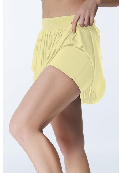 Ed 2303-11 Ada Dry-Touch Spor Etek Şortlu Sarı (Tenis, Golf, Pickleball, Dans) fiyatları