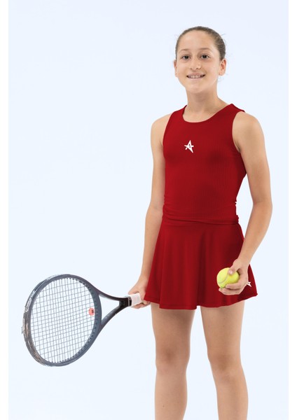 ED7747-24 Serena Dry-Touch Kız Çocuk Tenis Eteği Kırmızı ( Tenis , Dans ) fiyatları