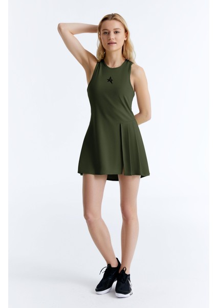 ED202301-12 Sonia Dry-Touch Kadın Tenis Elbisesi Haki ( Tenis , Golf , Pickleball , Dans ) fiyatları