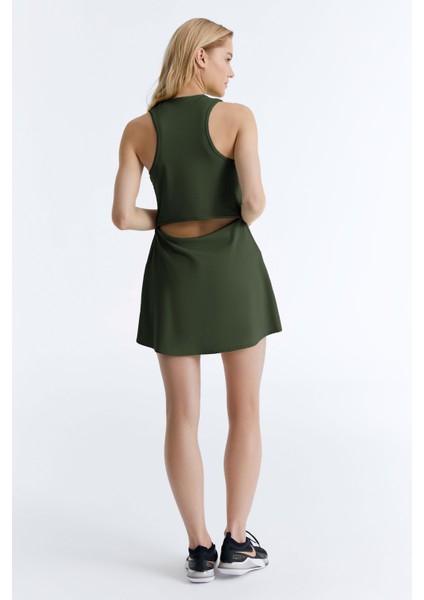 ED202301-12 Sonia Dry-Touch Kadın Tenis Elbisesi Haki ( Tenis , Golf , Pickleball , Dans ) indirimleri