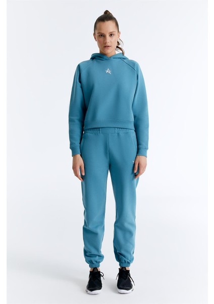ED7737-07 Coach Normal Belli Kadın Jogger'ı Petrol Mavisi