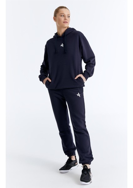 ED7737-09 Coach Normal Belli Kadın Jogger'ı Lacivert