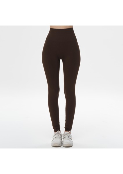 Ed 2425 Gaga Scrunch Dry-Touch Uzun Tayt Kahverengi
