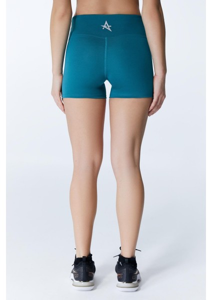 Ed 2308-02 Çağla Dry-Touch Yüksek Bel Kısa Tayt Petrol indirimleri