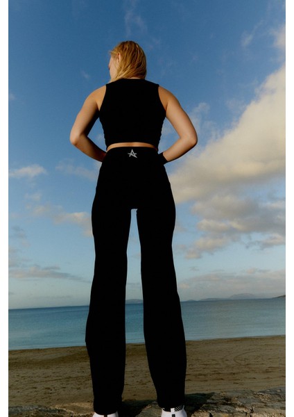 Ed 2329-01 Donatella Yoga Spor Flare Pantolon Petrol (Pilates, Koşu, Tenis, Golf) modelleri