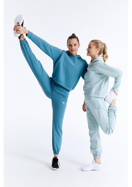 ED7737-06 Coach Normal Belli Kadın Jogger'ı Su Mavisi