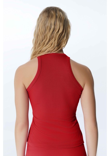 ED7744-04 Sabalenka Dry-Touch Yüzücü Yaka Kadın Tenis , Koşu Atleti , Kırmızı modelleri