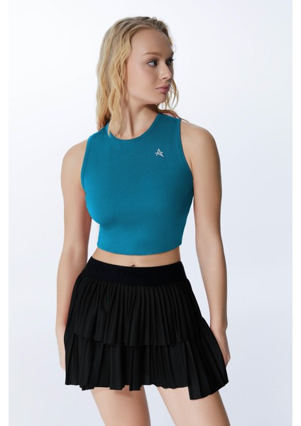 Ed 2343-07 Barty Dry-Touch Crop Kolsuz Kadın Üstü Petrol Mavi fiyatları