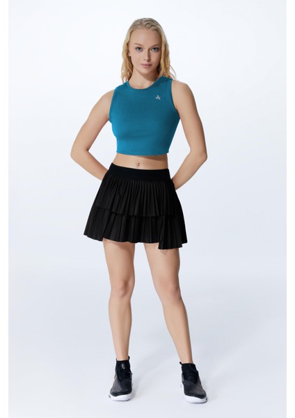 Ed 2343-07 Barty Dry-Touch Crop Kolsuz Kadın Üstü Petrol Mavi modelleri