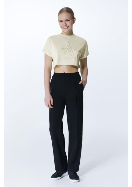 ED2307-05 Victoria Crop Organik Pamuk Genç Kız ve Kadın Tişört Ekru fiyatları