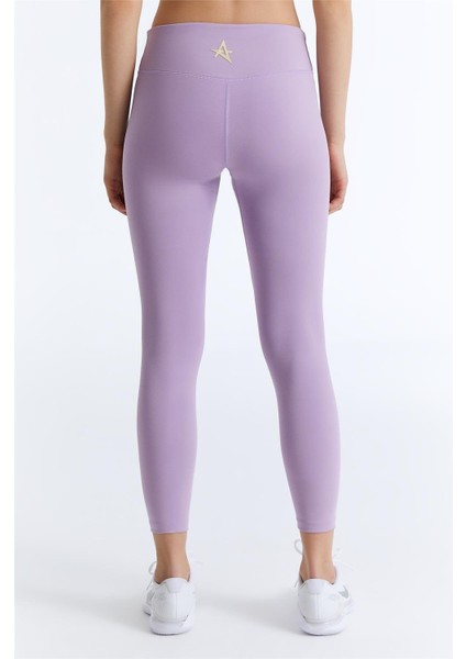 ED7783-02 Hola Long Legging Yüksek Belli Tam Boy Kadın Taytı Lila modelleri