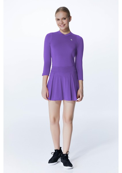 ED7755-12 Elena Dry-Touch V-Yaka Uzun Kollu Kadın Tenis , Koşu Üstü Mor fiyatları