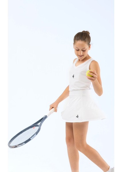 Ed 2313-04 Helen-Beyaz-Dry -Çocuk Kolsuz Spor Üst Top modelleri