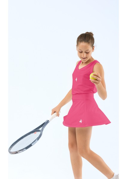 Ed 2313-04 Helen-Barbıe Pembe -Dry -Çocuk Kolsuz Spor Üst Top